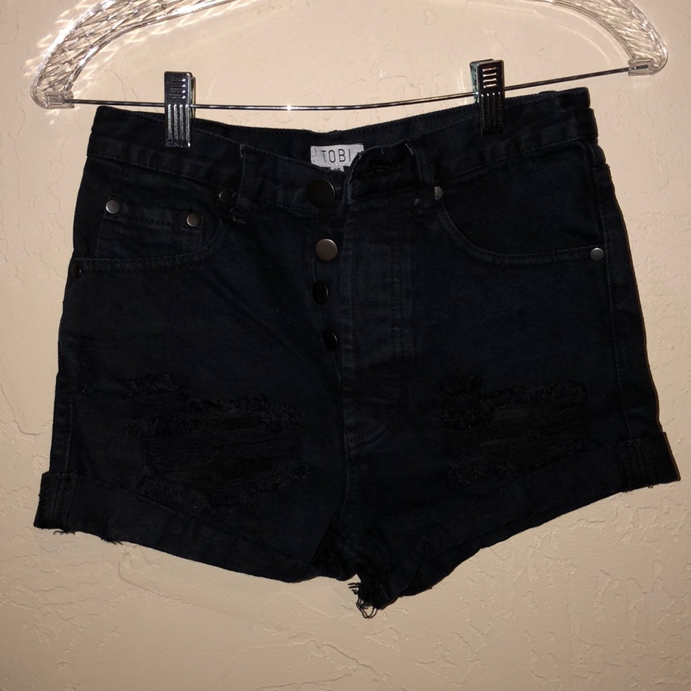 Black high waisted shorts